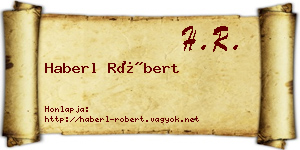 Haberl Róbert névjegykártya